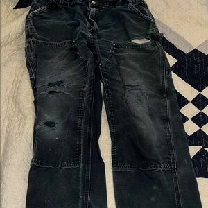 Distressed Carhartt double Lee work pants vintage 36” x 32”